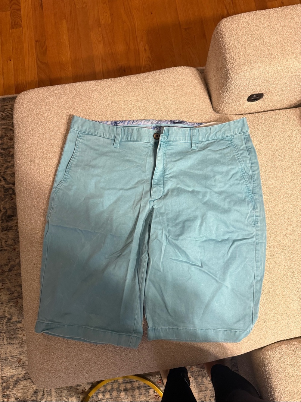 Tommy Bahama Aqua Flat Front Cotton Shorts